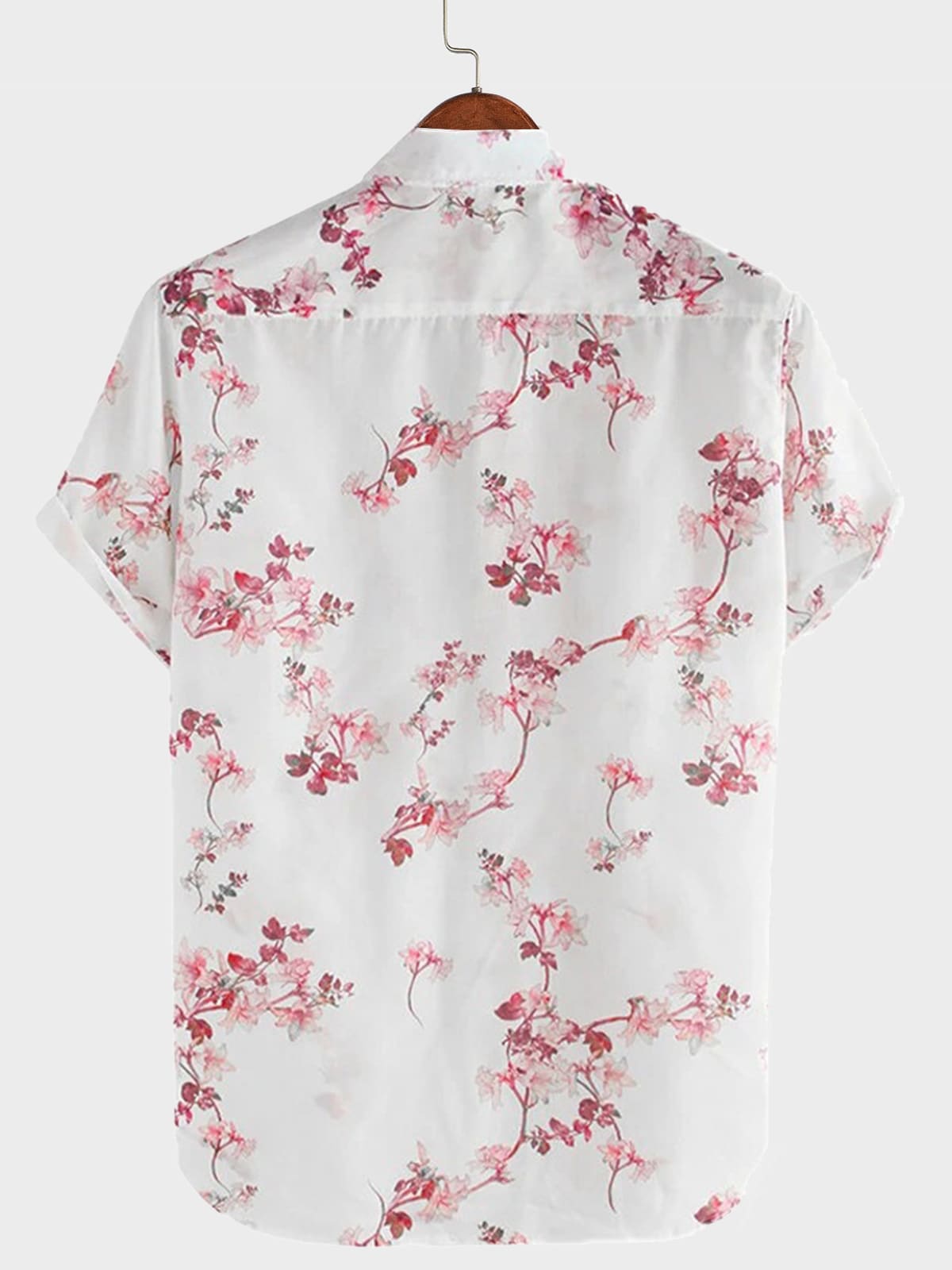 Men's Floral Print Short Sleeve Shirt