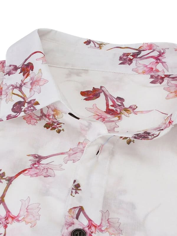 Men's Floral Print Short Sleeve Shirt