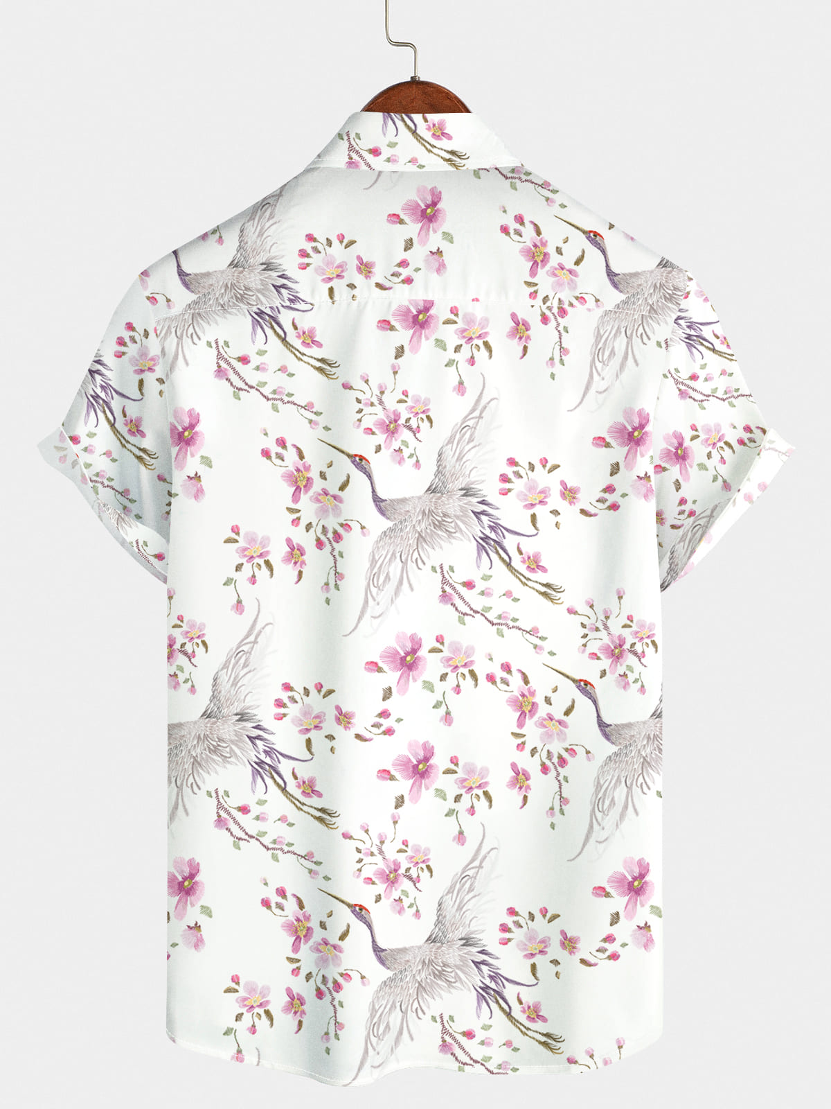 Men's Floral Print Short Sleeve Shirt