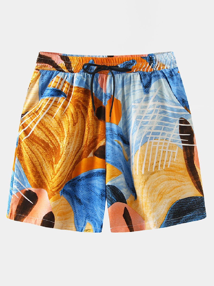 Set camicia e pantaloncini casual da uomo per le vacanze