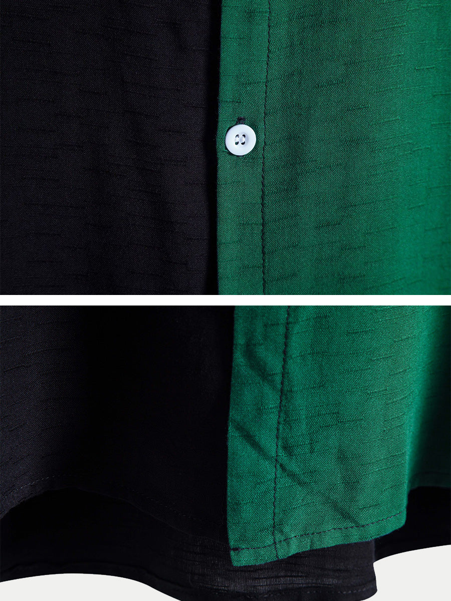 Men's Colored casual short sleeve shirt