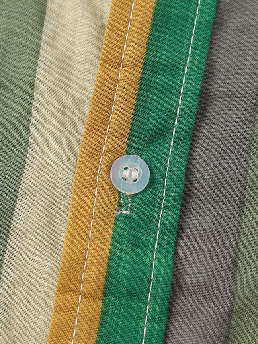 Camicia da uomo a maniche corte con stampa verticale