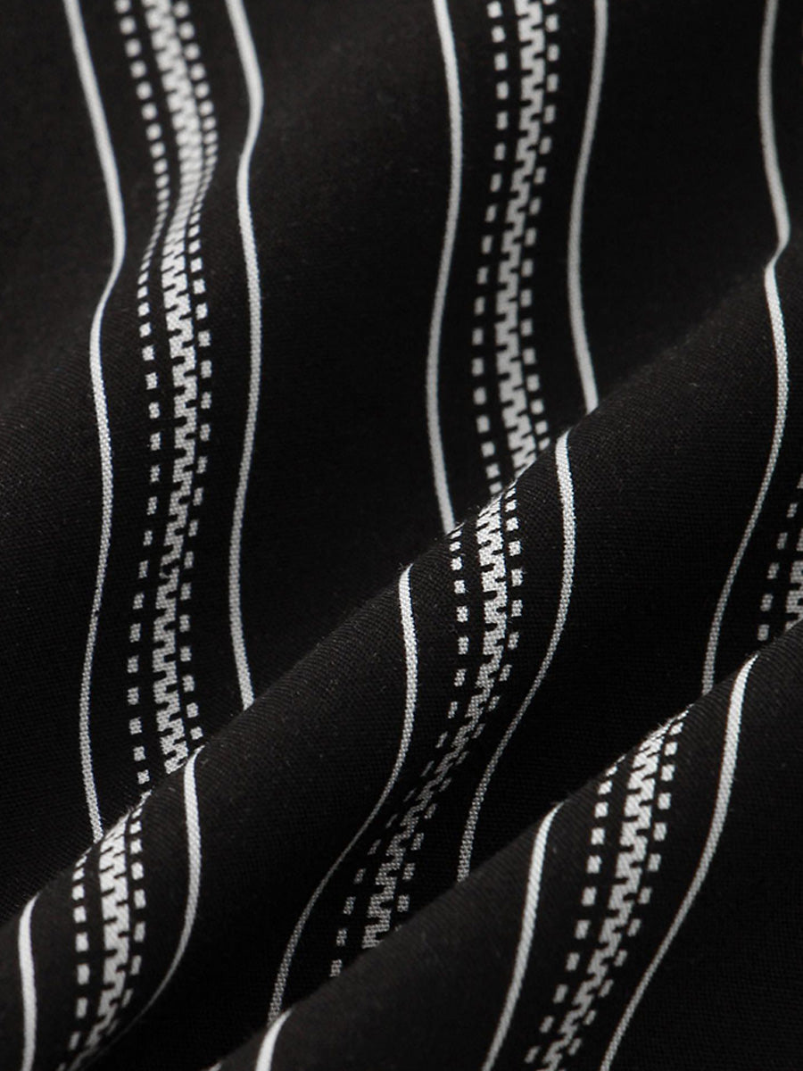 Camicia da uomo a maniche corte con stampa verticale