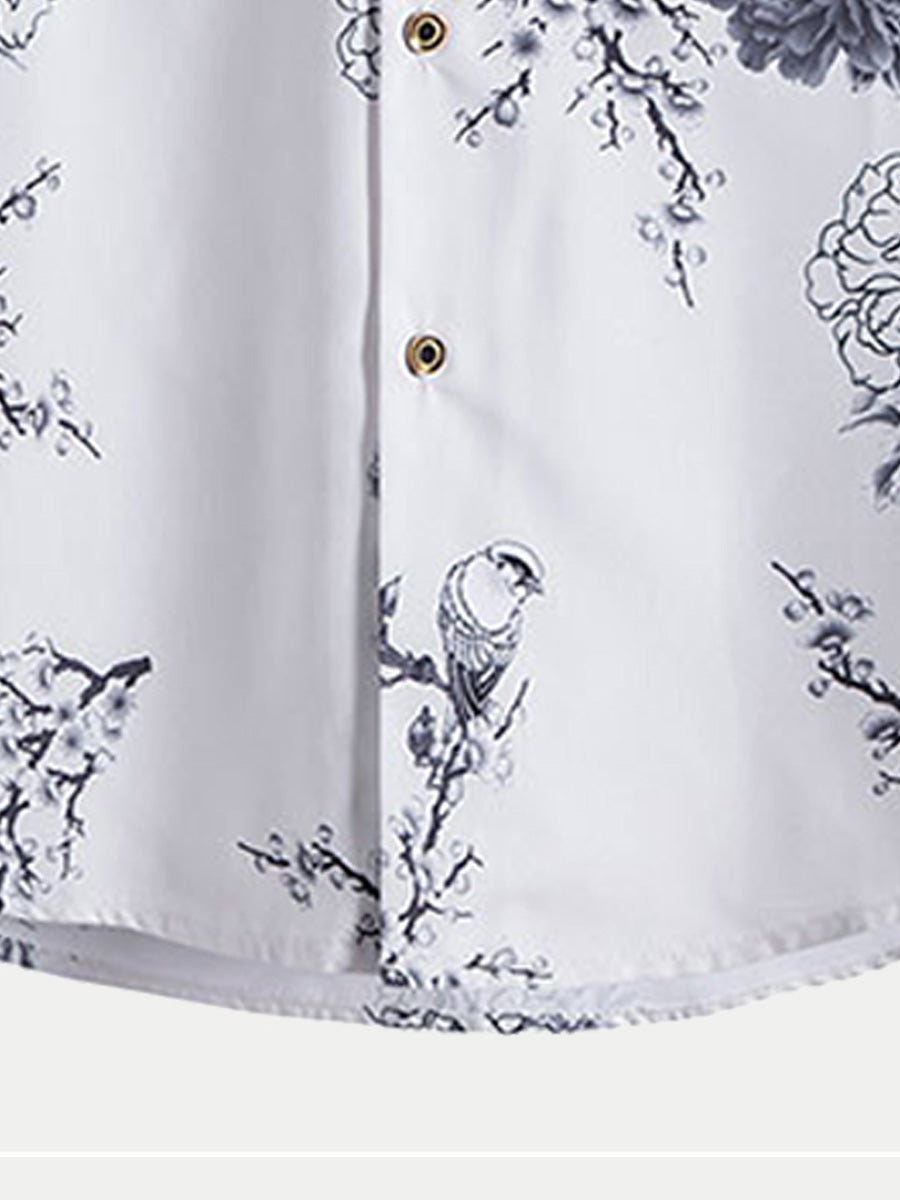 Men's Floral print short sleeve shirt