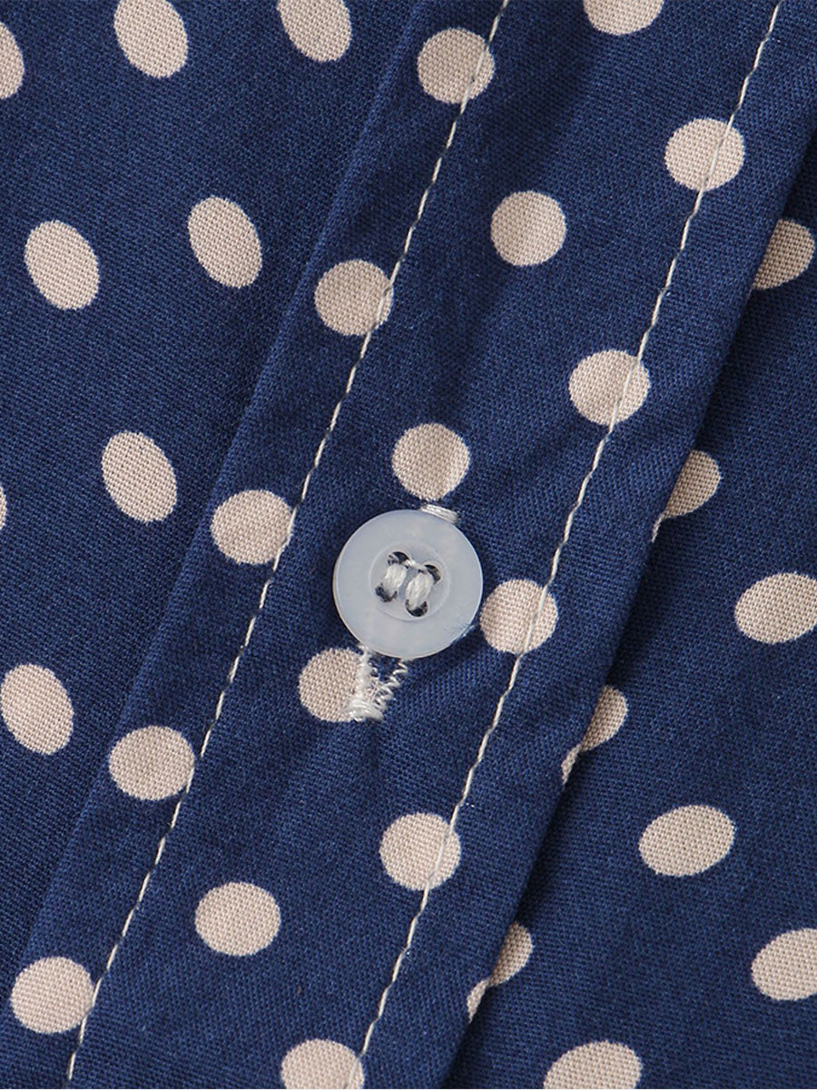 Camicia da uomo a maniche corte a pois