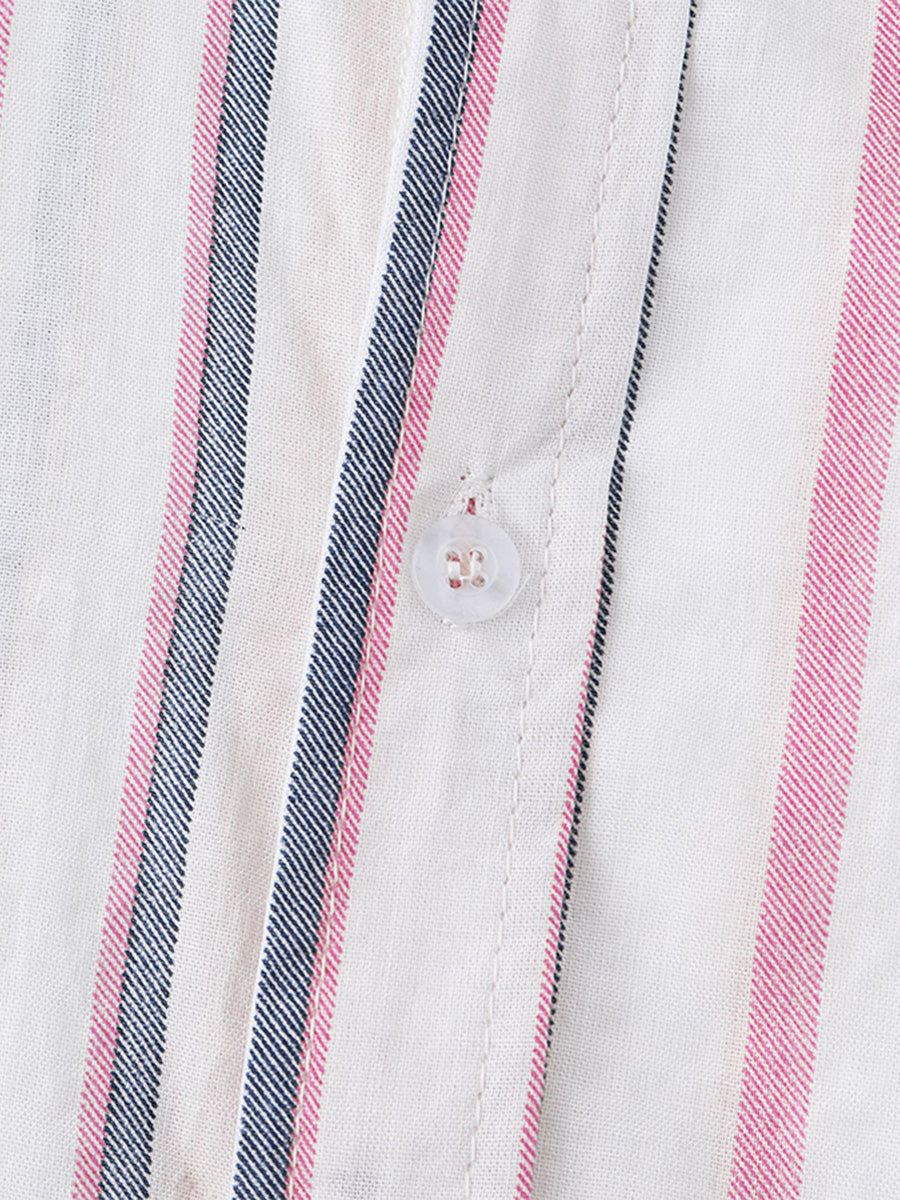 Camicia da uomo a maniche corte con stampa verticale