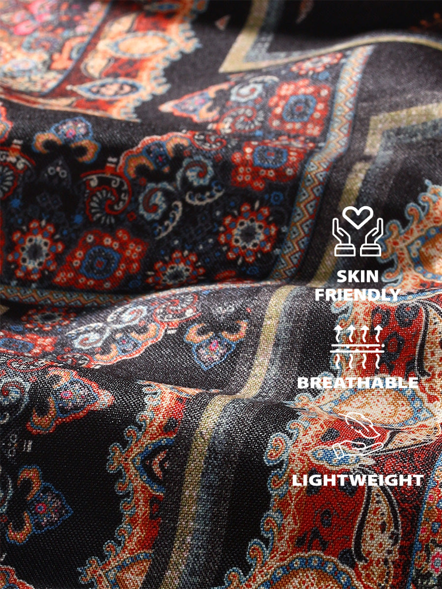 Men's Patchwork Print short sleeve shirt