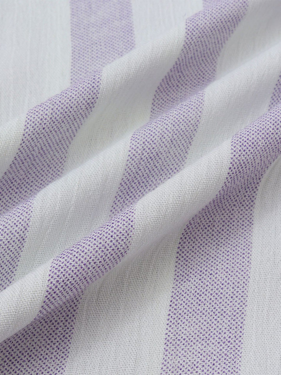 Camicia da uomo a maniche corte con stampa verticale