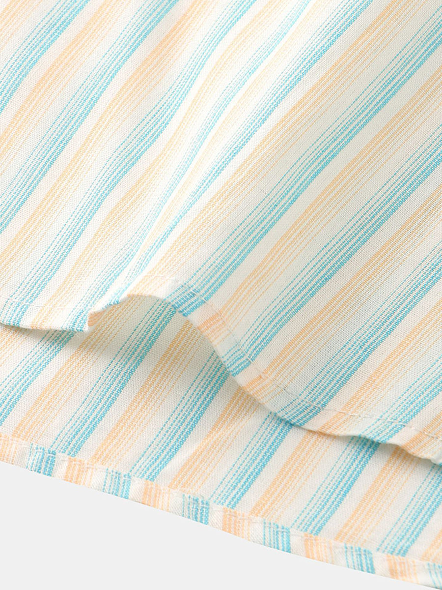 Camicia da uomo a maniche corte con stampa verticale