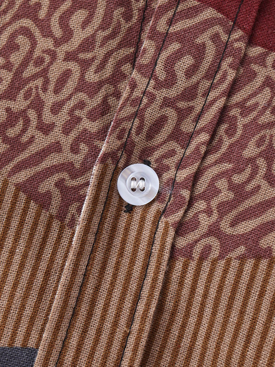 Camicia casual a maniche corte Contrast da uomo