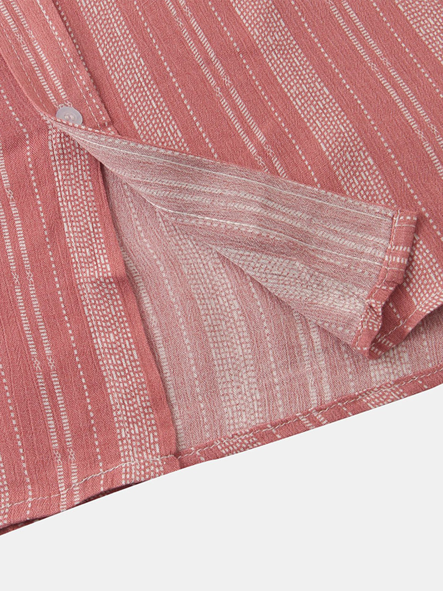 Camicia da uomo a maniche corte con stampa verticale