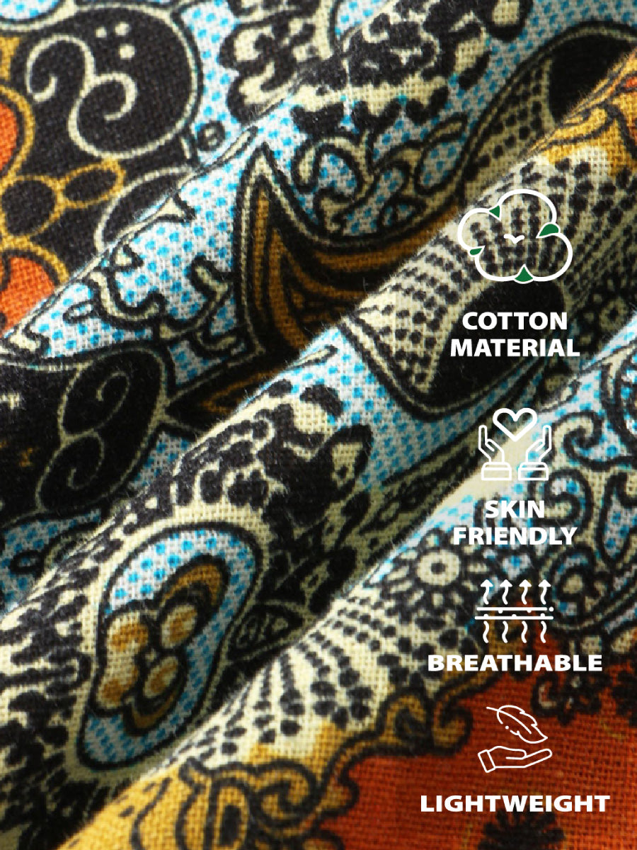 Men's Floral Print short sleeve shirt