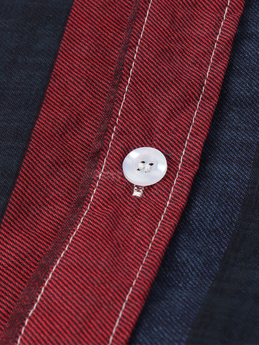 Camicia da uomo a maniche corte con stampa verticale