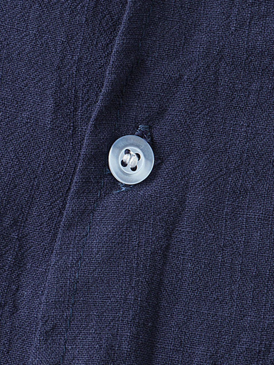 Chemise à manches courtes en coton uni pour homme