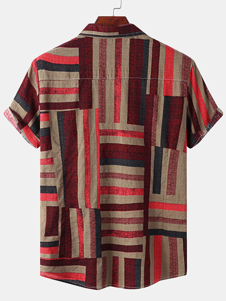 Camicia a maniche corte casual hawaiana da uomo