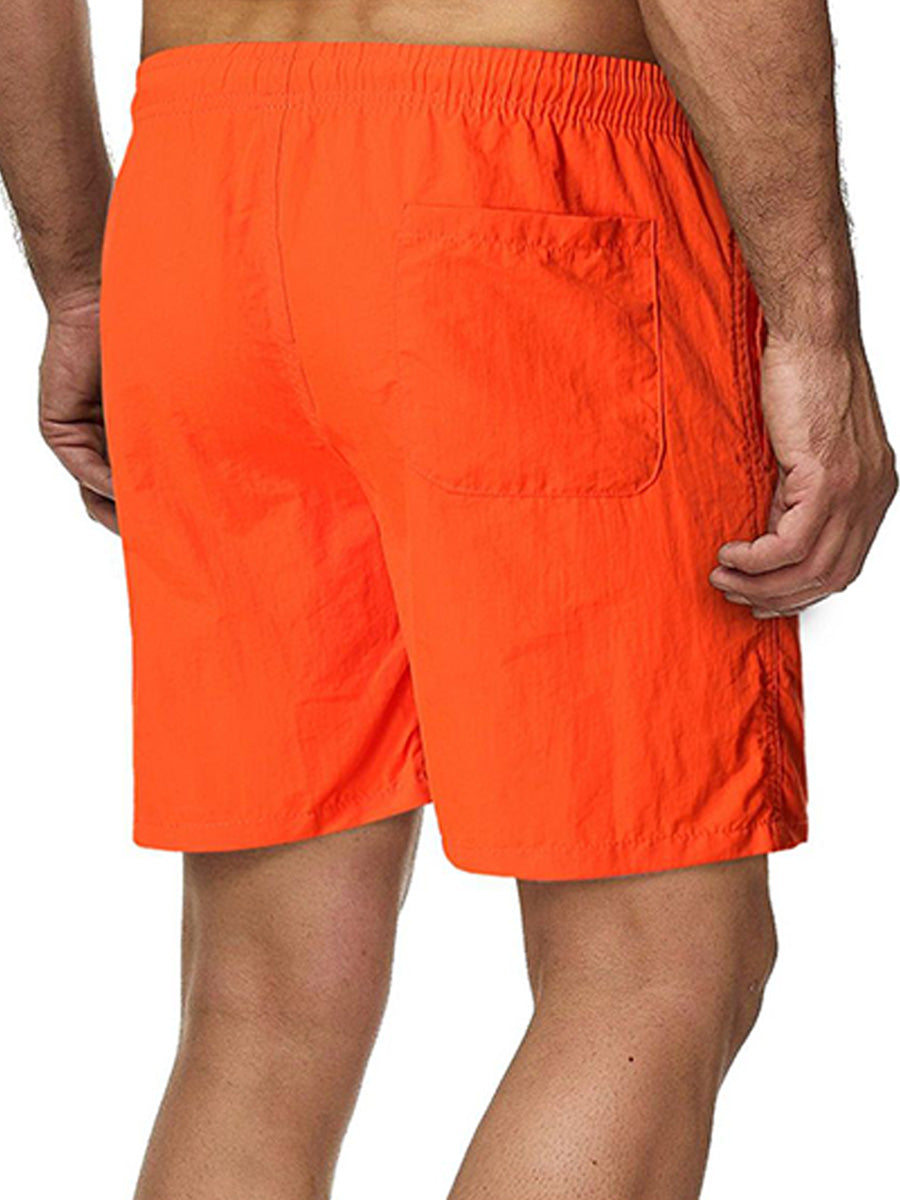 Men's Solid Surf Beach Casual Shorts