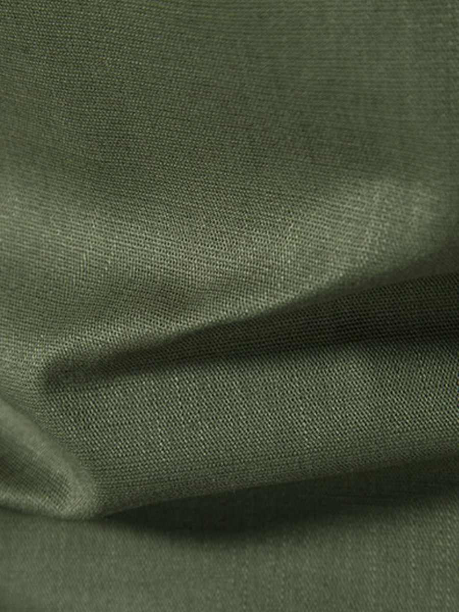 Camicia da uomo a maniche corte in lino tinta unita