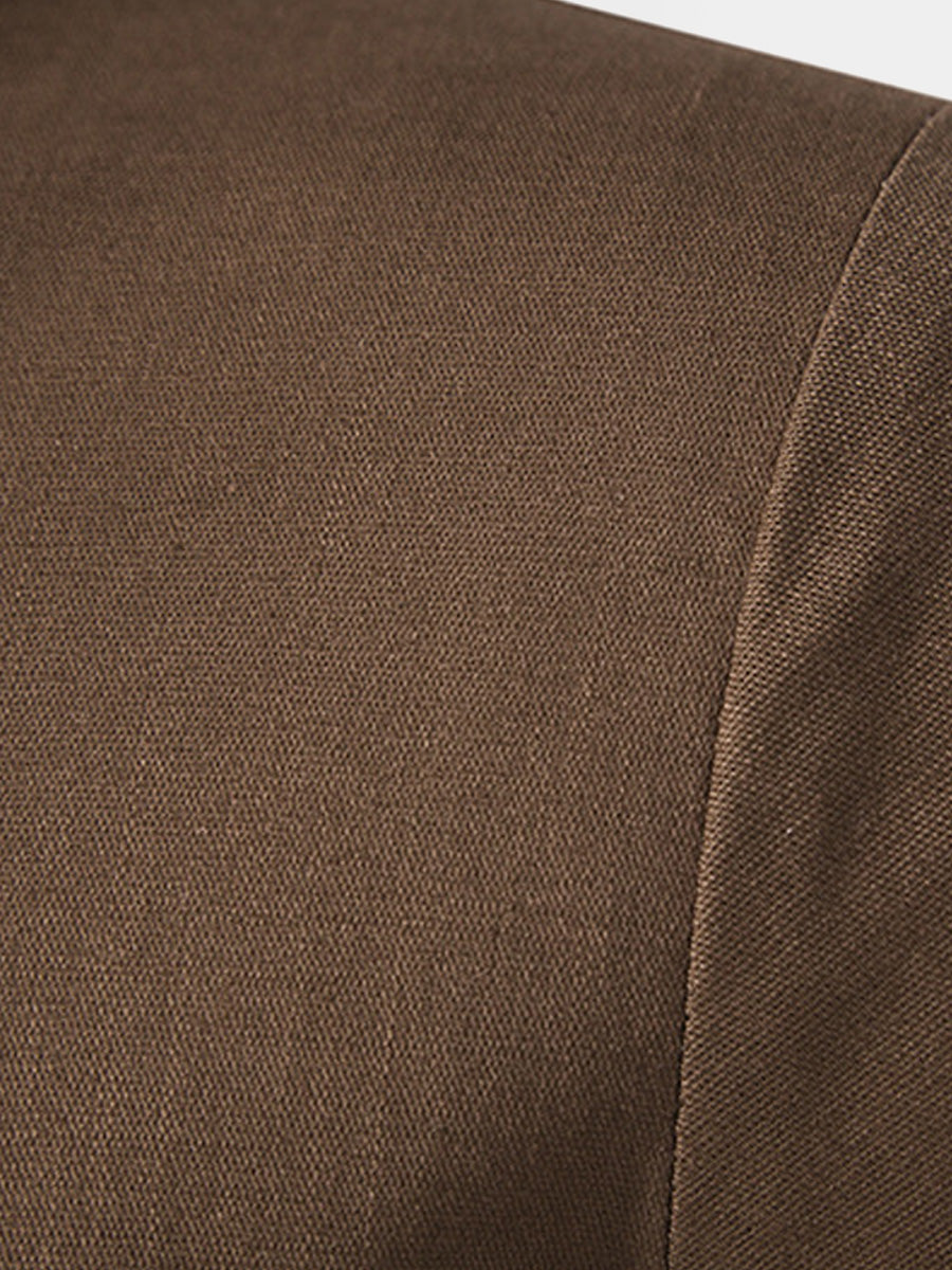 Camicia da uomo a maniche corte in lino tinta unita
