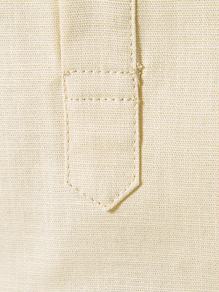 Camicia da uomo a maniche corte in lino tinta unita