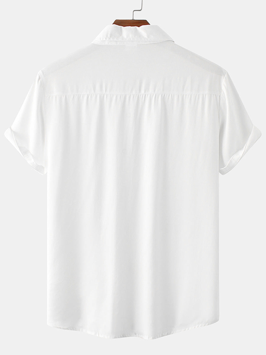Camicia casual da uomo a manica corta