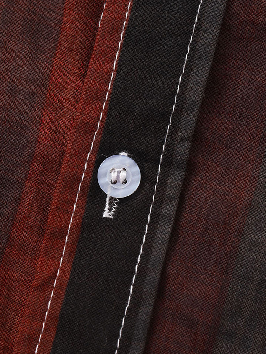 Camicia da uomo a maniche corte con stampa verticale