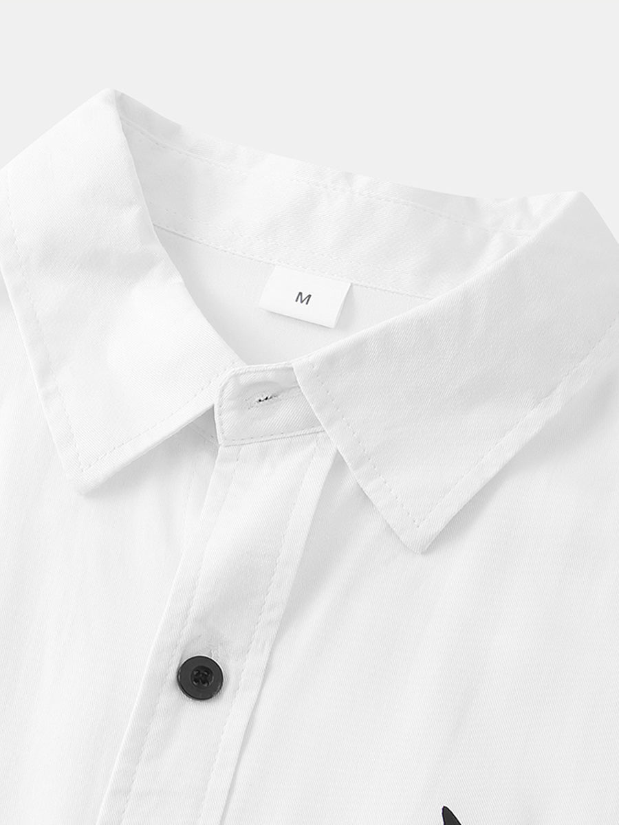 Camicia casual da uomo a manica corta