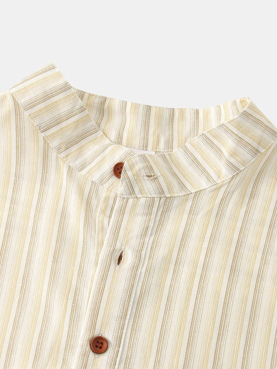 Camicia da uomo a maniche corte con stampa verticale
