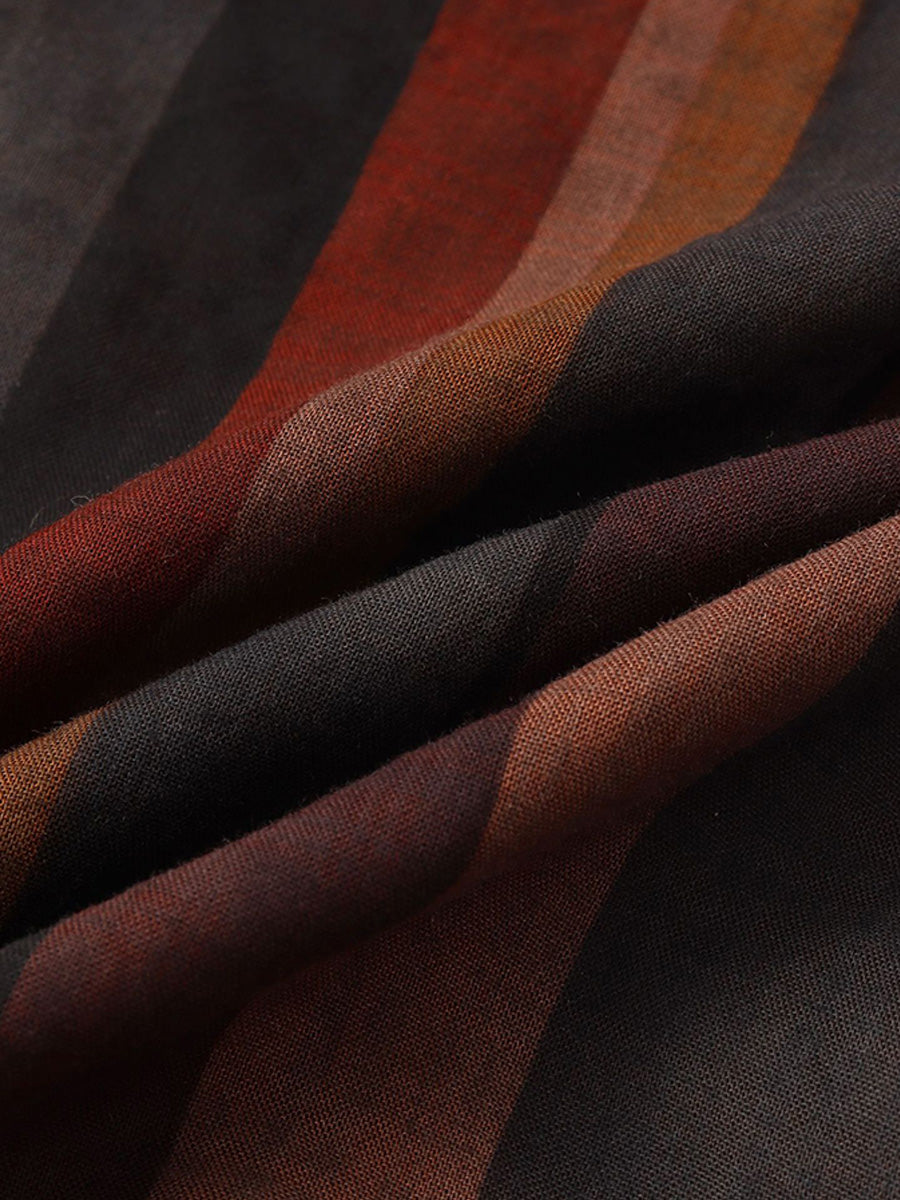 Chemise à manches courtes à imprimé vertical pour homme