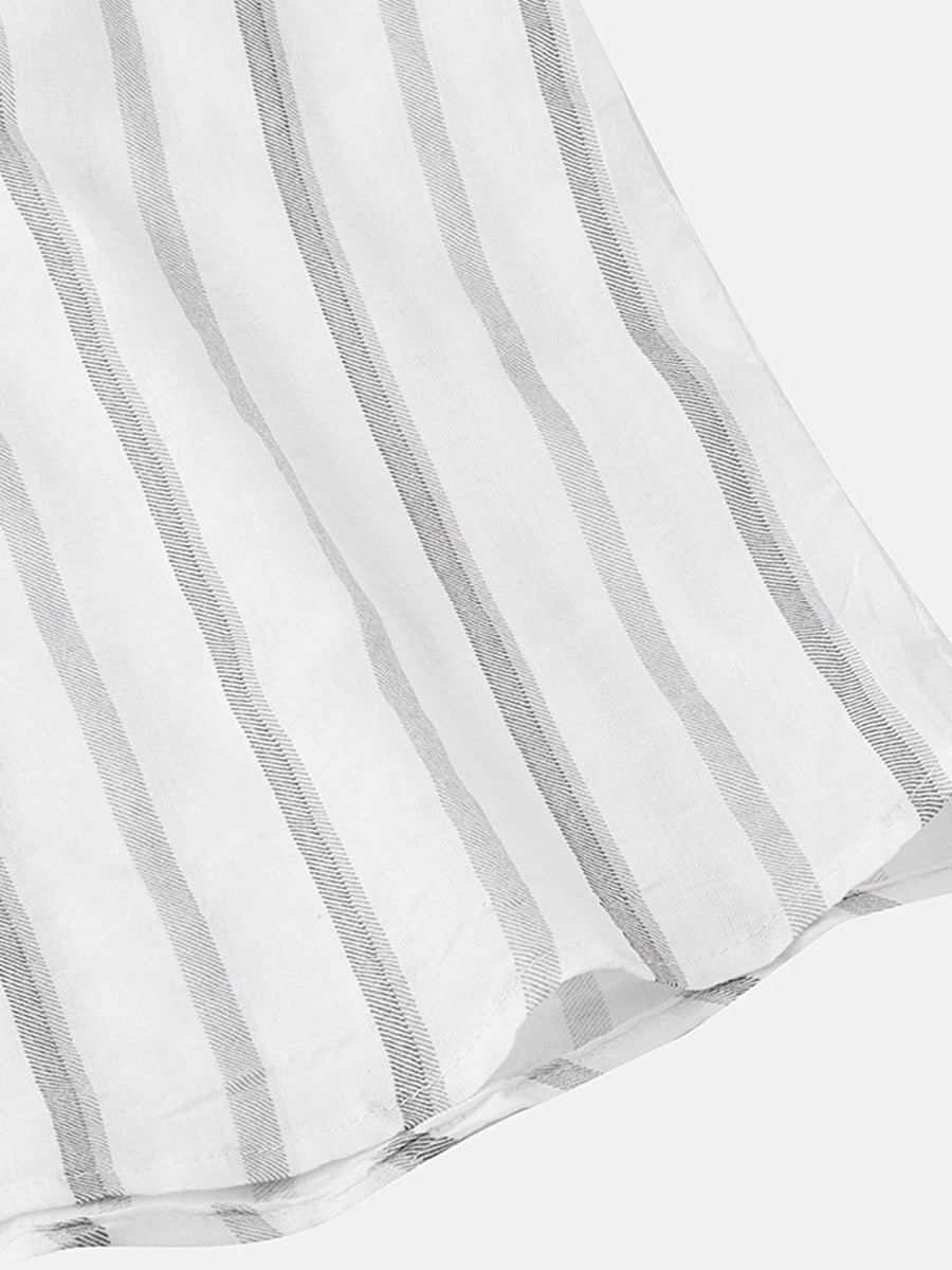 Camicia da uomo a maniche corte con stampa verticale