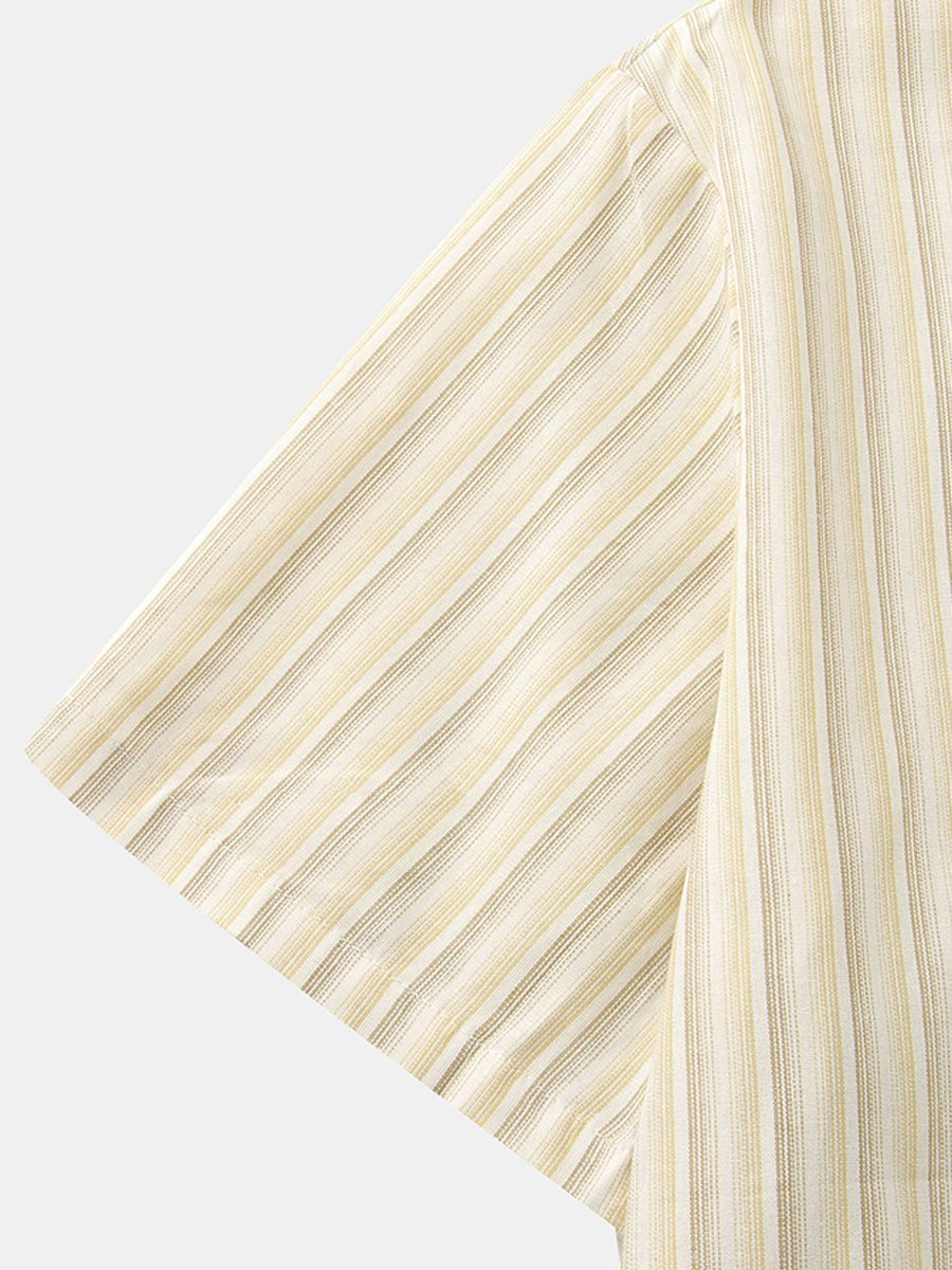 Camicia da uomo a maniche corte con stampa verticale