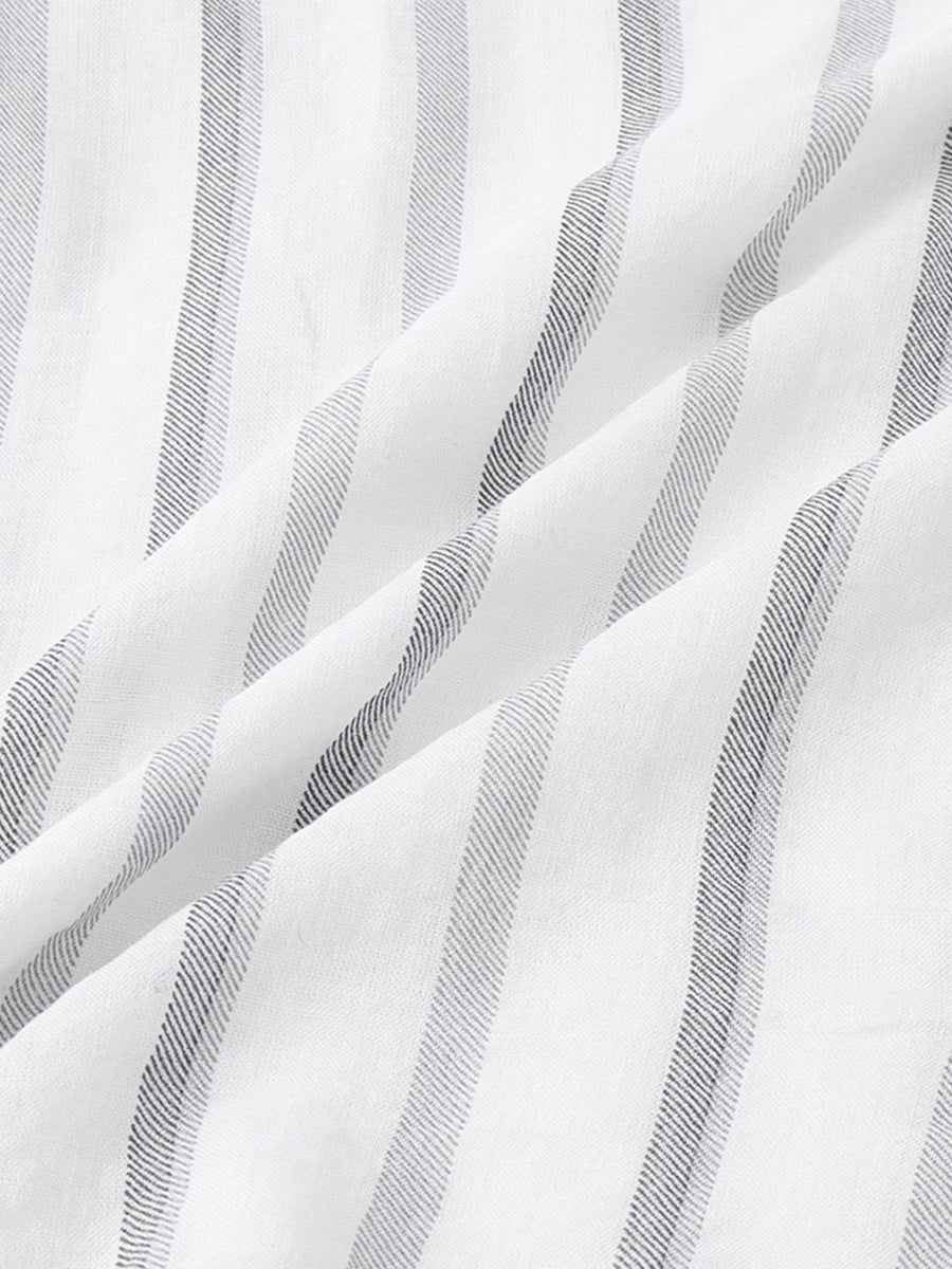 Camicia da uomo a maniche corte con stampa verticale