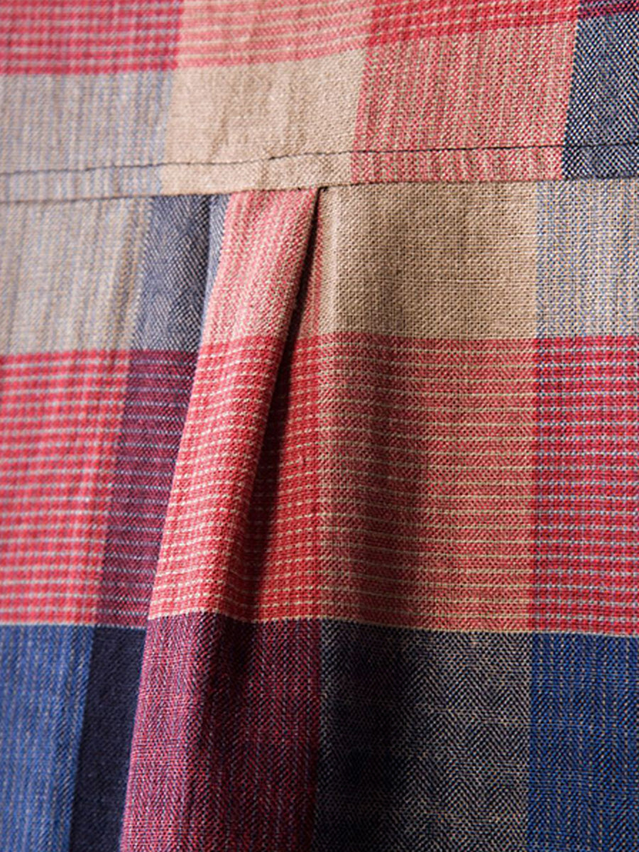Chemise décontractée à carreaux à manches courtes pour hommes