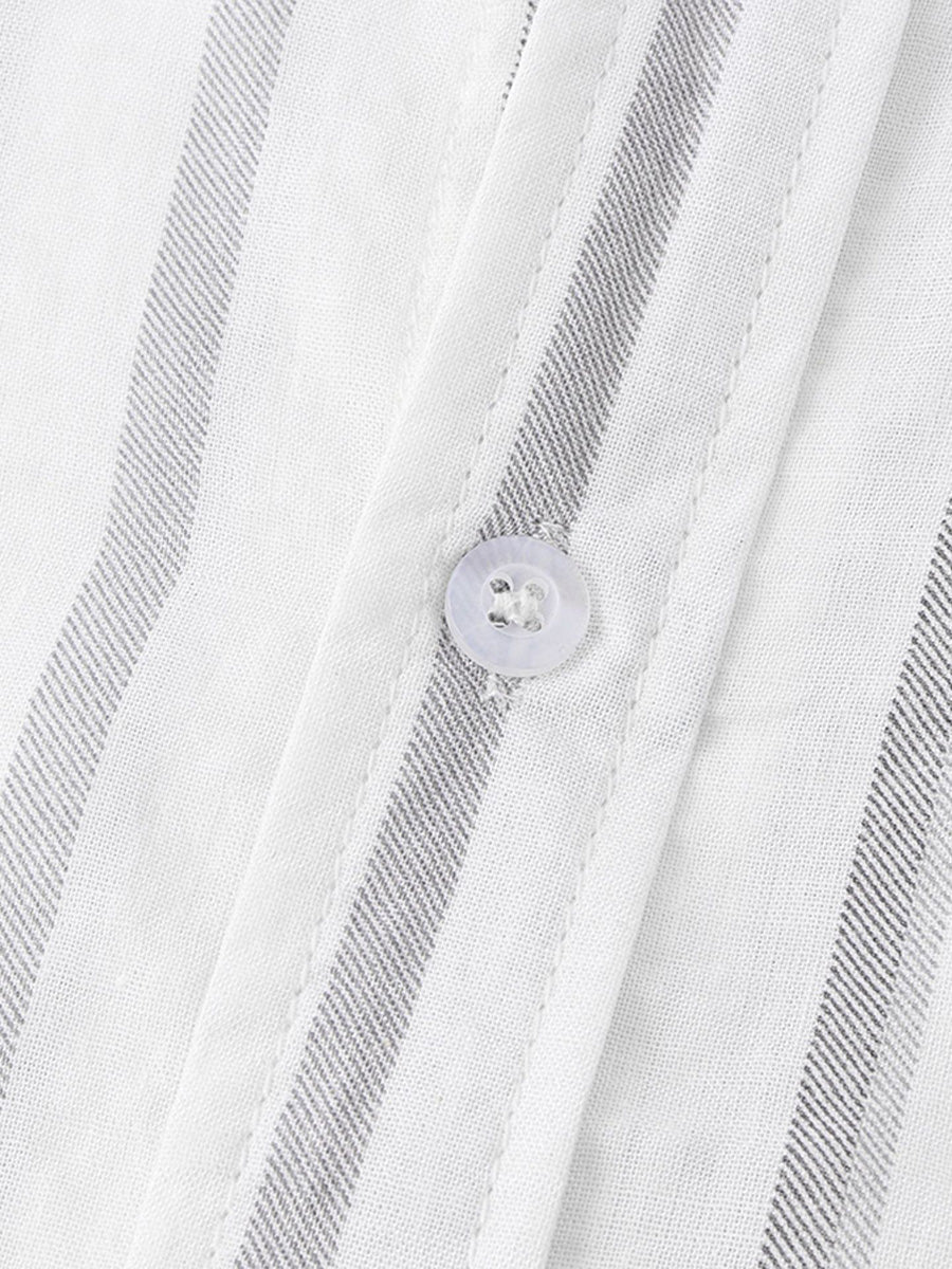 Camicia da uomo a maniche corte con stampa verticale