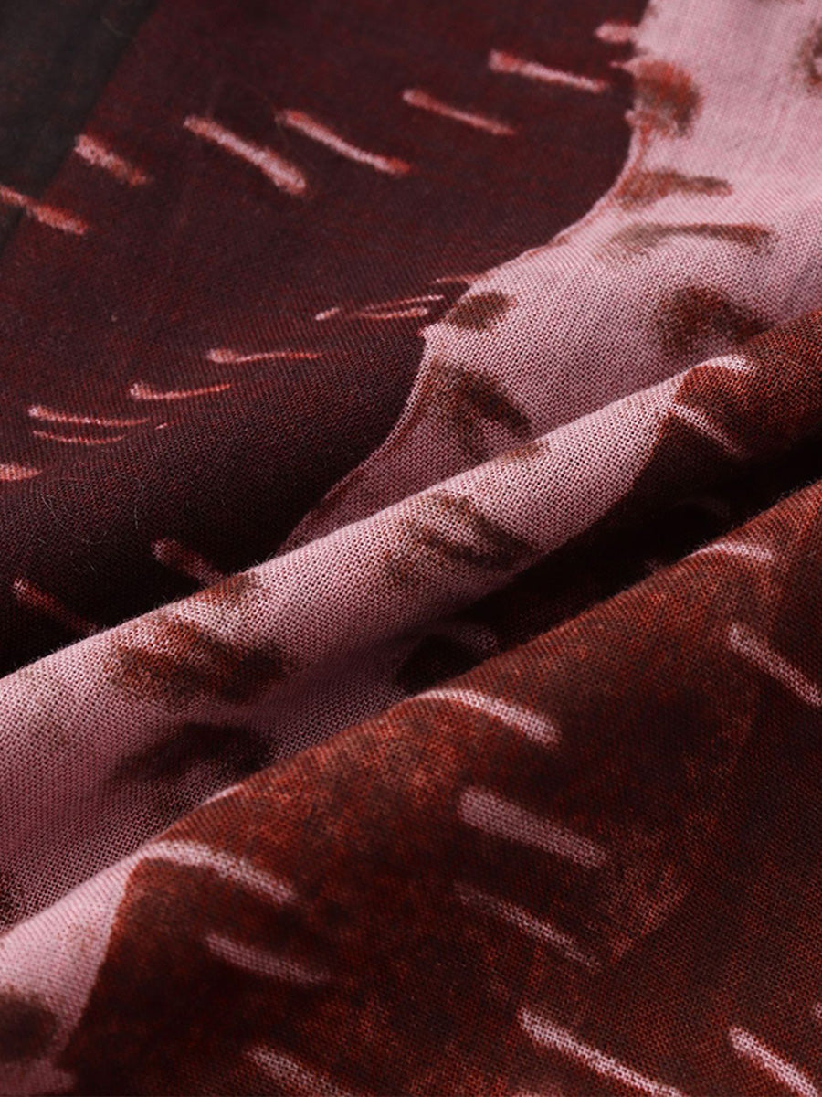 Camicia da uomo a maniche corte con stampa verticale
