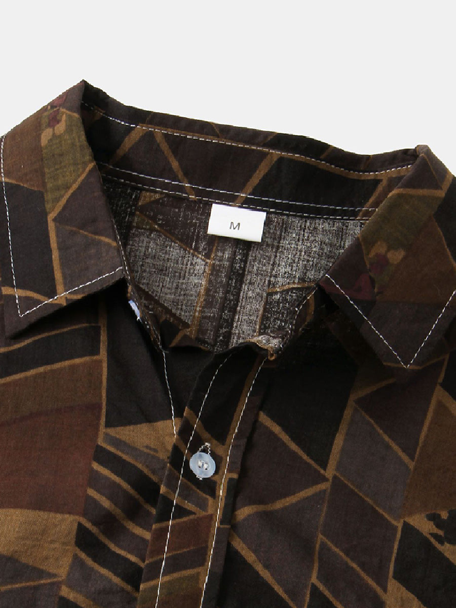 Men's Casual Print short sleeve shirt