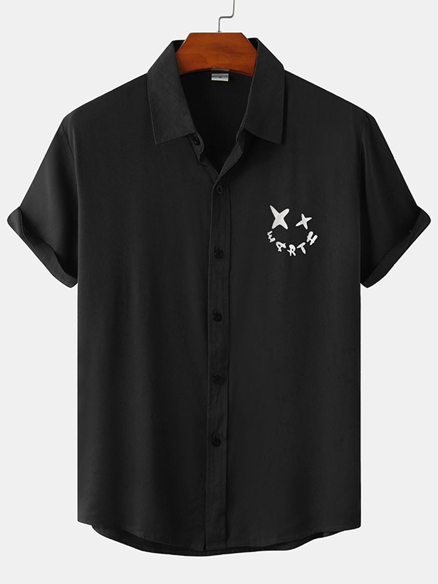 Camicia casual da uomo a manica corta