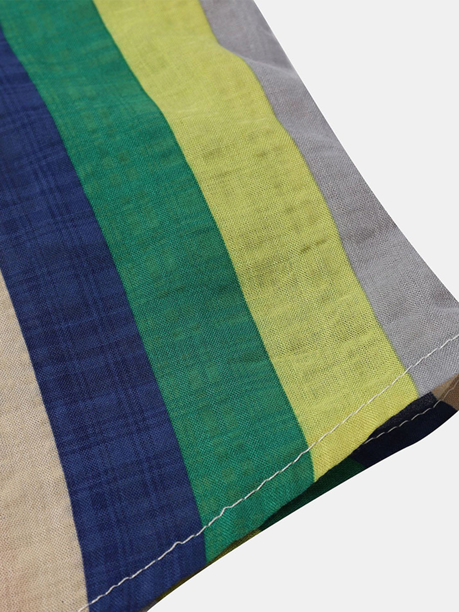 Camicia da uomo a maniche corte con stampa verticale