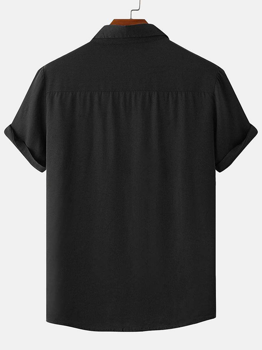Men's casual short sleeve shirt
