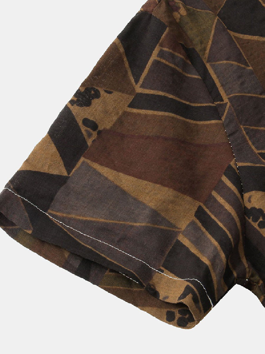 Men's Casual Print short sleeve shirt