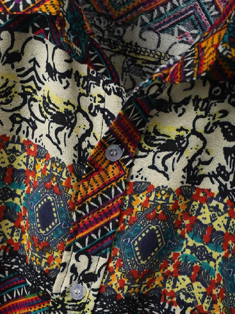 Set camicia e pantaloncini hawaiani floreali da uomo