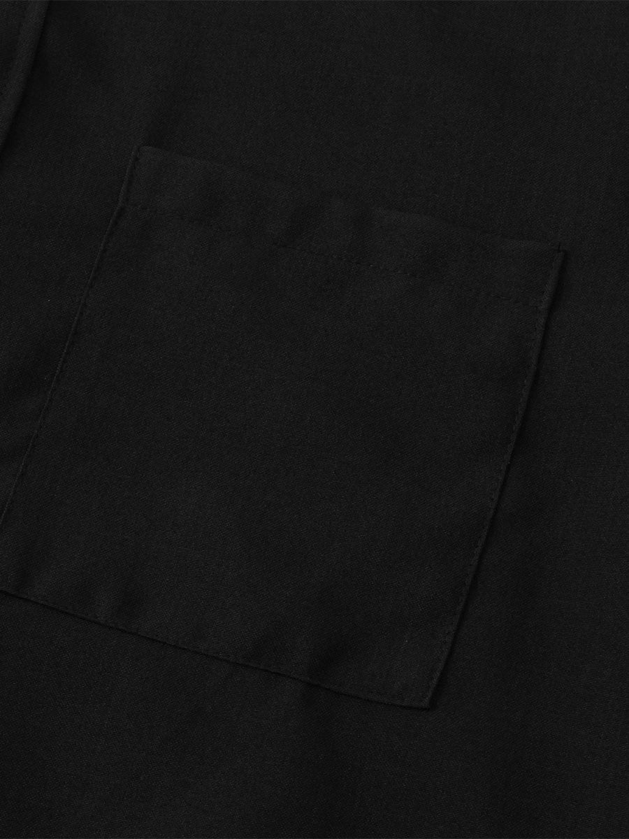 Men's  Solid cotton short sleeve shirt