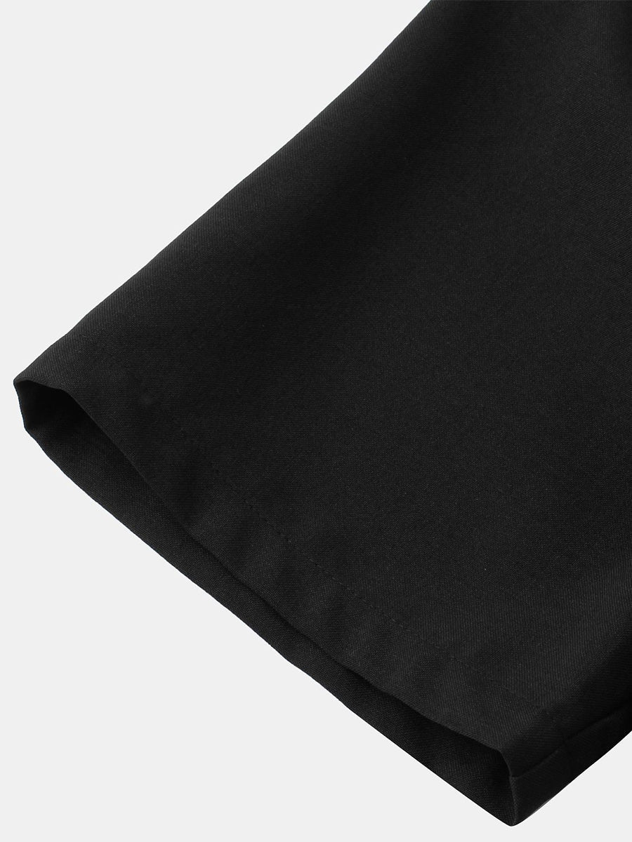 Men's  Solid cotton short sleeve shirt