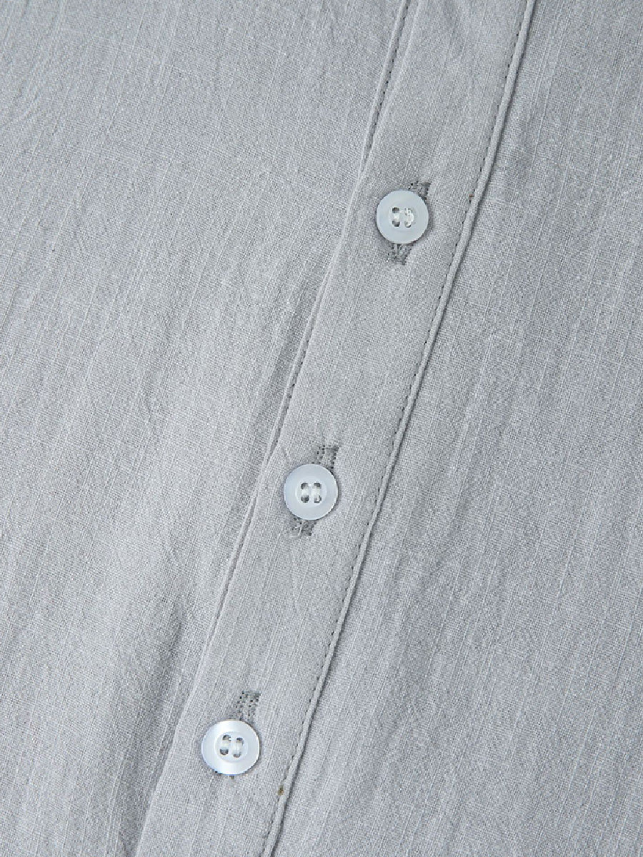 Camicia da uomo a maniche corte in cotone Beach