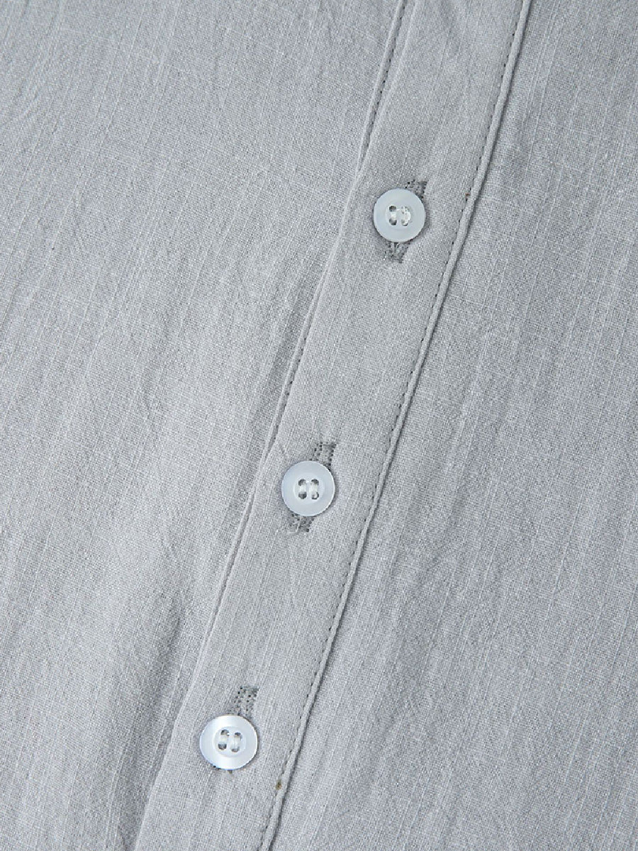 Men's Beach cotton short sleeve shirt