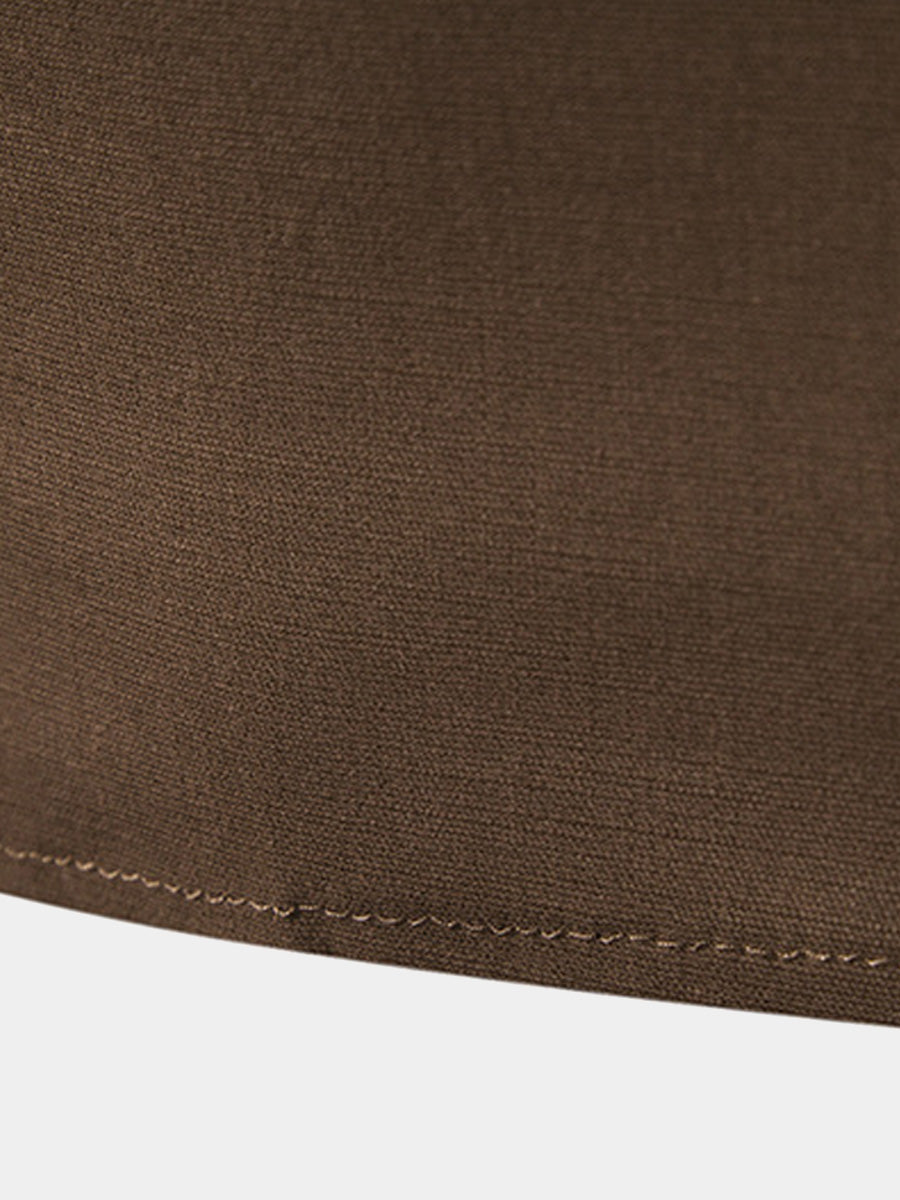 Camicia da uomo a maniche corte in lino tinta unita