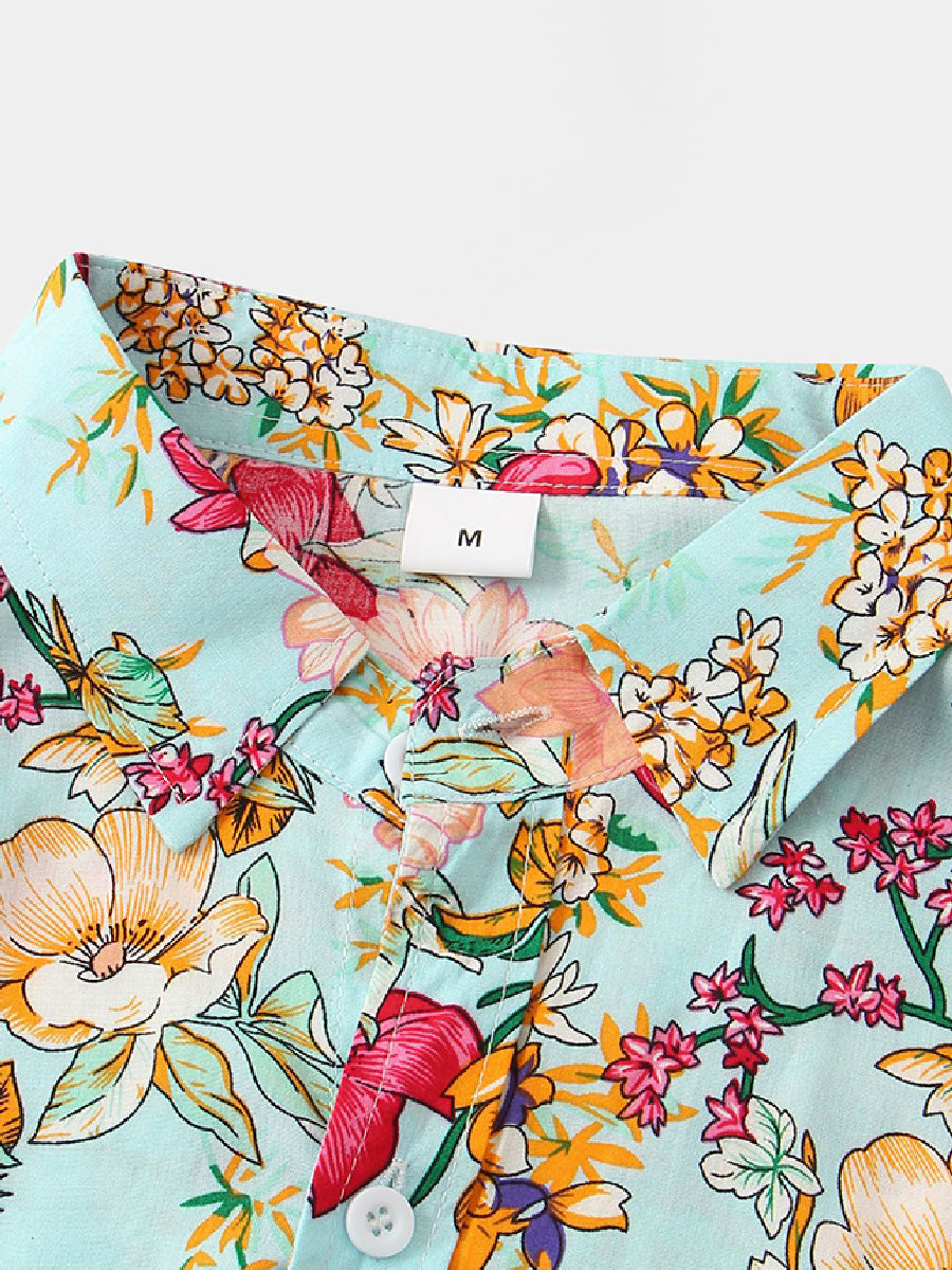 Set camicia e pantaloncini casual da uomo per le vacanze