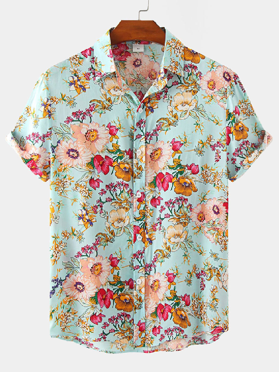 Set camicia e pantaloncini casual da uomo per le vacanze