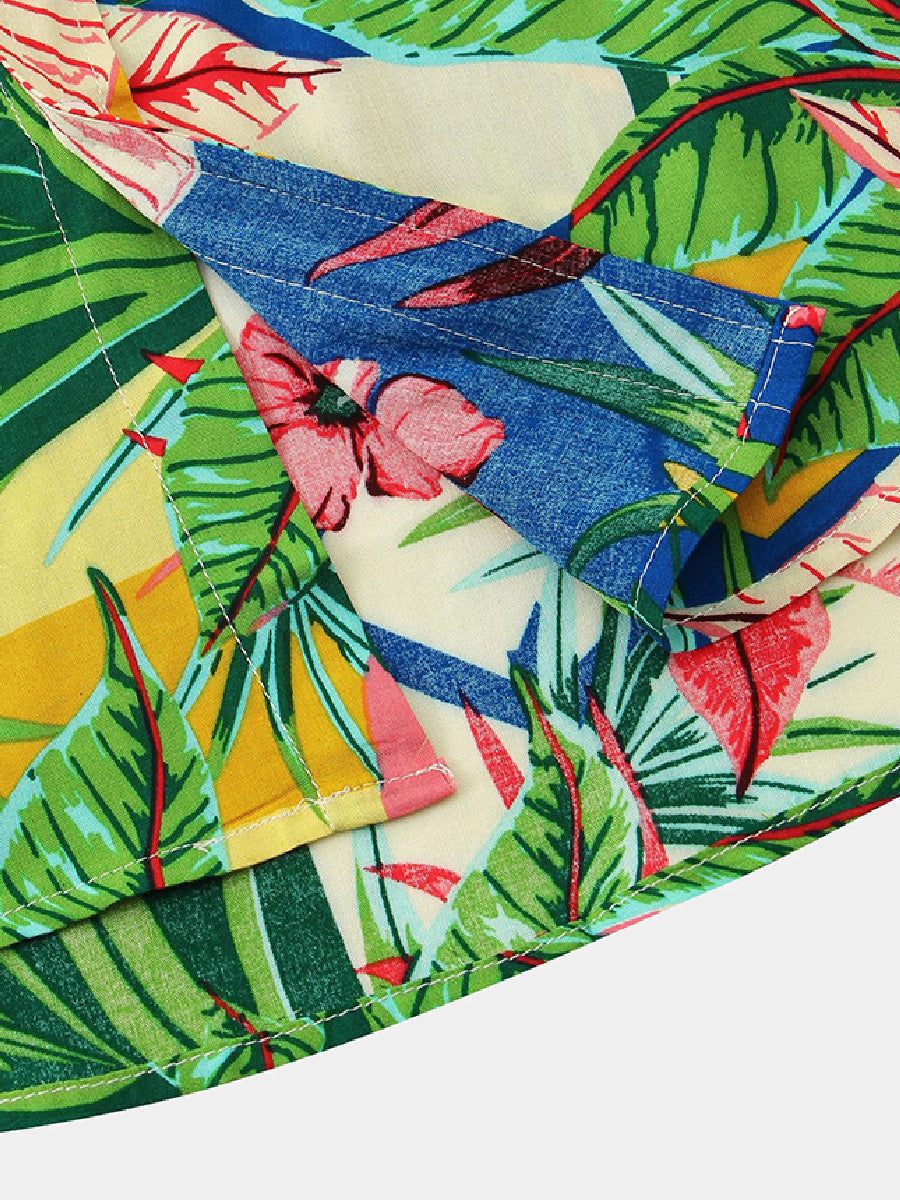 Set camicia e pantaloncini casual da uomo per le vacanze