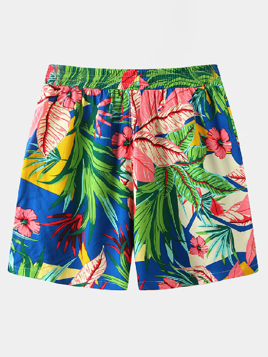 Set camicia e pantaloncini casual da uomo per le vacanze