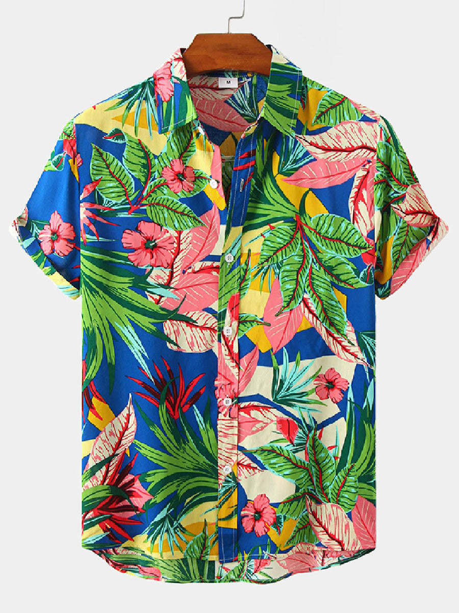 Set camicia e pantaloncini casual da uomo per le vacanze